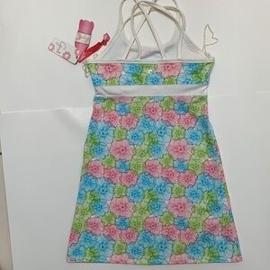 Gracie by Soybu Carissa Dress girls medium 8 flowers Hawaiian Yoga swim Beach